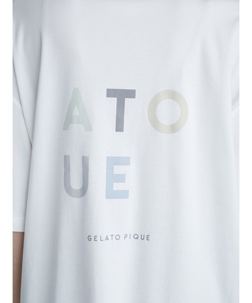 gelato pique(ジェラートピケ)の「【UNISEX】ワンポイントロゴビッグTシャツ(Tシャツ/カットソー・レディース・グレー/オフホワイト・M-L/S-M)」の10枚目の写真