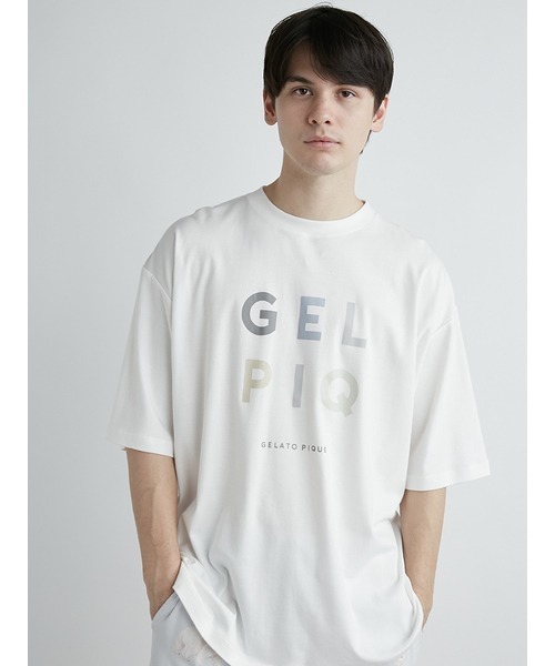 gelato pique(ジェラートピケ)の「【UNISEX】ワンポイントロゴビッグTシャツ(Tシャツ/カットソー・レディース・グレー/オフホワイト・M-L/S-M)」の13枚目の写真