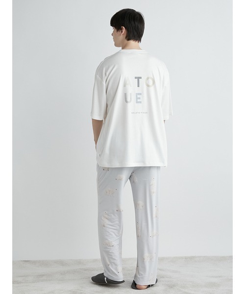 gelato pique(ジェラートピケ)の「【UNISEX】ワンポイントロゴビッグTシャツ(Tシャツ/カットソー・レディース・グレー/オフホワイト・M-L/S-M)」の15枚目の写真