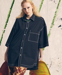 MAISON SPECIAL | 《ユニセックスアイテム》プライムオーバージグザグステッチショートスリーブシャツ 【MAISON SPECIAL/メゾンスペシャル】(シャツ/ブラウス)