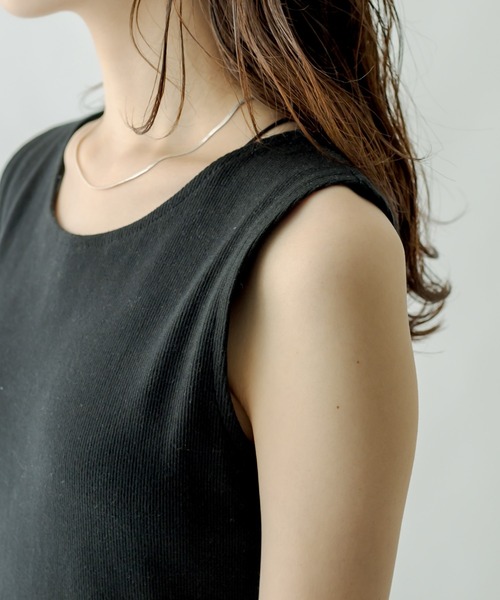 mystic（ミスティック）の「フレアタンクワンピースSET（ワンピース・レディース・ブラック/オフホワイト・1/2）」の5枚目の写真