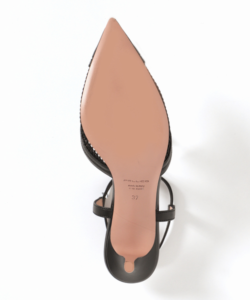 PELLICO VOLTA アンクルストラップ エナメル サンダル 8.0cm