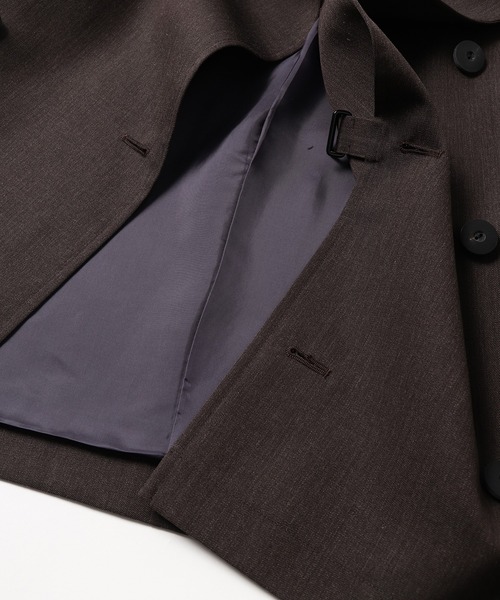 Dulcamara（ドゥルカマラ）の「よそいきトレンチショートCT（トレンチコート・メンズ・ブラック/チャコール/バーガンディー・0/1）」の18枚目の写真