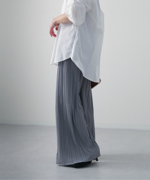 sakishimatokyo（サキシマトーキョー）の「プリーツワイドロングパンツ（その他パンツ・レディース・アイボリー/ブルー/ブラック/ベージュ/チャコールグレー・FREE）」の5枚目の写真