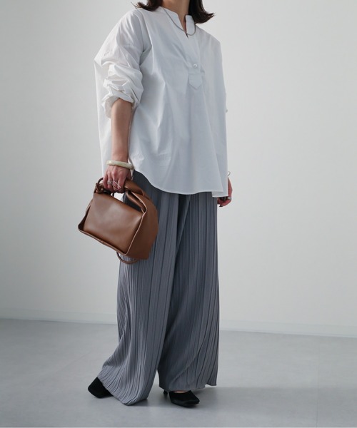 sakishimatokyo（サキシマトーキョー）の「プリーツワイドロングパンツ（その他パンツ・レディース・アイボリー/ブルー/ブラック/ベージュ/チャコールグレー・FREE）」の19枚目の写真
