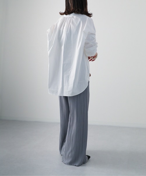 sakishimatokyo（サキシマトーキョー）の「プリーツワイドロングパンツ（その他パンツ・レディース・アイボリー/ブルー/ブラック/ベージュ/チャコールグレー・FREE）」の18枚目の写真