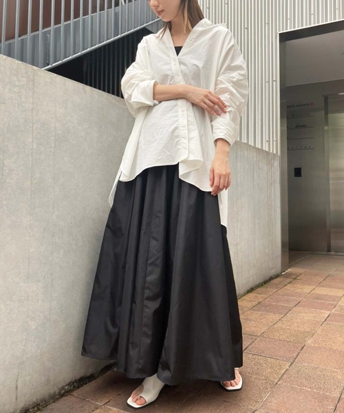 Settimissimo(セッティミッシモ)の「タフタフレアマキシスカート(スカート・レディース・ブラック/ピンク/ベージュ系その他・FREE)」の16枚目の写真