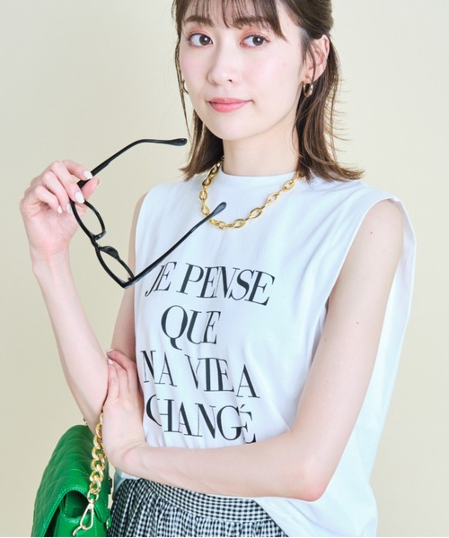 Apuweiser-riche（アプワイザーリッシェ）の「ノースリロゴカットソー（Tシャツ/カットソー・レディース・ホワイト/グレイッシュベージュ/ブラック・2）」の16枚目の写真