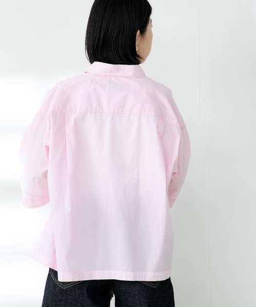 FORK&SPOON（フォークアンドスプーン）の「FORK&SPOON　レギュラーカラーハーフスリーブシャツ（シャツ/ブラウス・レディース・オフホワイト/ピンク/ネイビー・ONE）」の16枚目の写真