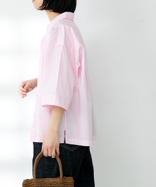 FORK&SPOON（フォークアンドスプーン）の「FORK&SPOON　レギュラーカラーハーフスリーブシャツ（シャツ/ブラウス・レディース・オフホワイト/ピンク/ネイビー・ONE）」の17枚目の写真