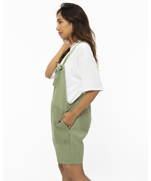 BILLABONG（ビラボン）の「BILLABONG レディース  SALOPETTE SHORTS  【2022年夏モデル】/ビラボンサロペット（サロペット/オーバーオール・レディース・ブラック/アーミー・MEDIUM/LARGE）」の6枚目の写真