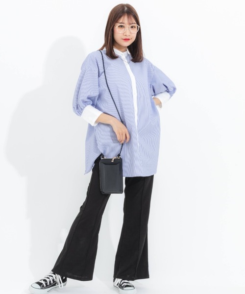 nemne store(ネンネストア)の「背中開きアソートクレリックシャツ(シャツ/ブラウス・レディース・オフホワイト/ピンク/オレンジ/ブルー・フリー)」の15枚目の写真