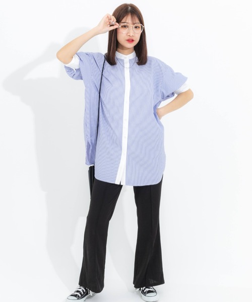 nemne store(ネンネストア)の「背中開きアソートクレリックシャツ(シャツ/ブラウス・レディース・オフホワイト/ピンク/オレンジ/ブルー・フリー)」の16枚目の写真
