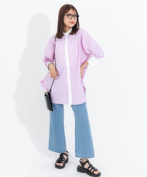 nemne store(ネンネストア)の「背中開きアソートクレリックシャツ(シャツ/ブラウス・レディース・オフホワイト/ピンク/オレンジ/ブルー・フリー)」の22枚目の写真