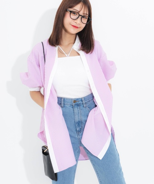 nemne store(ネンネストア)の「背中開きアソートクレリックシャツ(シャツ/ブラウス・レディース・オフホワイト/ピンク/オレンジ/ブルー・フリー)」の20枚目の写真
