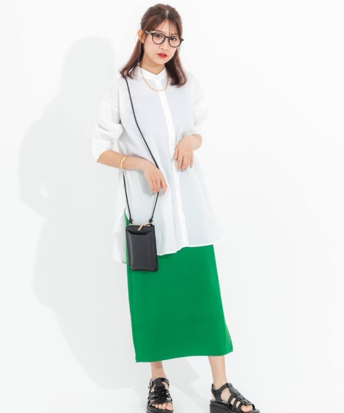 nemne store(ネンネストア)の「背中開きアソートクレリックシャツ(シャツ/ブラウス・レディース・オフホワイト/ピンク/オレンジ/ブルー・フリー)」の10枚目の写真