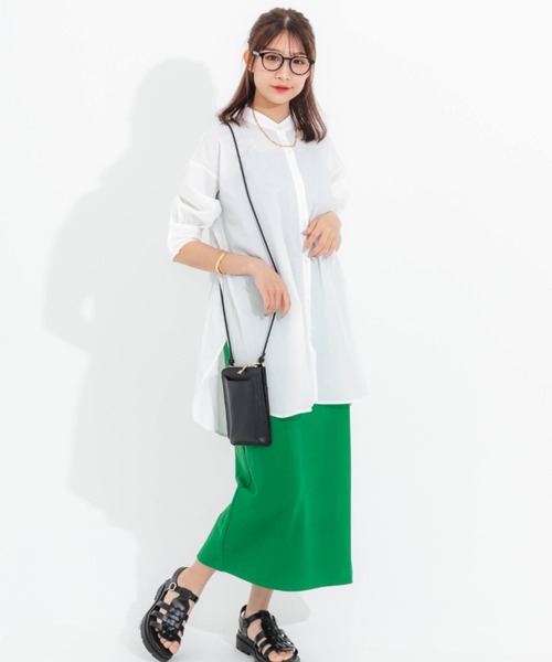 nemne store(ネンネストア)の「背中開きアソートクレリックシャツ(シャツ/ブラウス・レディース・オフホワイト/ピンク/オレンジ/ブルー・フリー)」の9枚目の写真