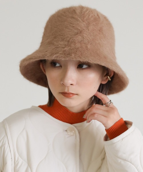 select MOCA（セレクトモカ）の「2022 AW シャギーバケットハット（ハット・レディース・ブラック/ベージュ/オフホワイト・FREE）」の9枚目の写真