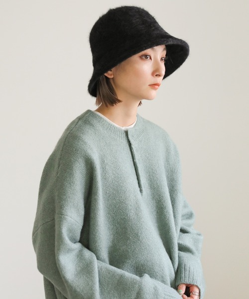 select MOCA（セレクトモカ）の「2022 AW シャギーバケットハット（ハット・レディース・ブラック/ベージュ/オフホワイト・FREE）」の11枚目の写真