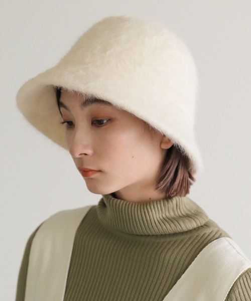 select MOCA（セレクトモカ）の「2022 AW シャギーバケットハット（ハット・レディース・ブラック/ベージュ/オフホワイト・FREE）」の4枚目の写真