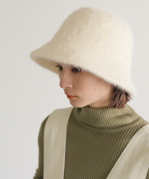 select MOCA（セレクトモカ）の「2022 AW シャギーバケットハット（ハット・レディース・ブラック/ベージュ/オフホワイト・FREE）」の6枚目の写真