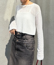 クロップドニット」に該当するTシャツ/カットソーファッション通販