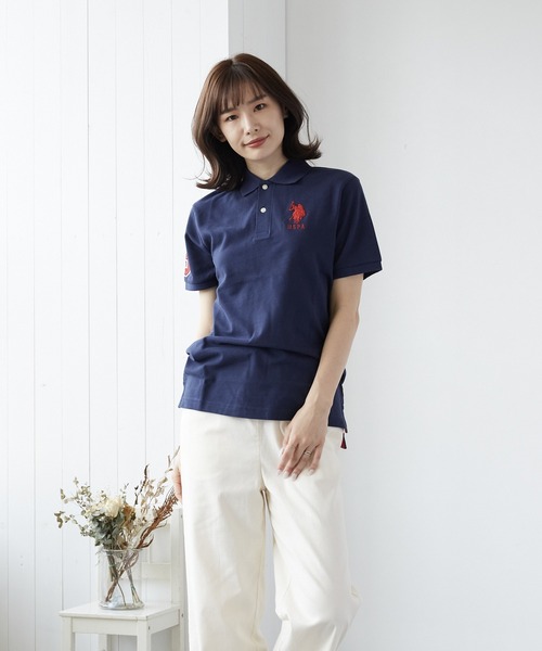 U.S. POLO ASSN.（ユーエスポロアッスン）の「【U.S.POLO ASSN./ユーエスポロアッスン】ワンポイント刺繍ポロシャツ(BEY)（ポロシャツ・メンズ・ホワイト/ブラック/ブルー系その他/ブルー系その他2・MEDIUM/X-LARGE/LARGE/SMALL）」の4枚目の写真