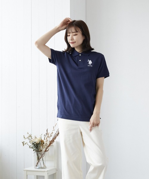 U.S. POLO ASSN.（ユーエスポロアッスン）の「【U.S.POLO ASSN./ユーエスポロアッスン】ワンポイント刺繍ポロシャツ(BEY)（ポロシャツ・メンズ・ホワイト/ブラック/ブルー系その他/ブルー系その他2・MEDIUM/X-LARGE/LARGE/SMALL）」の8枚目の写真