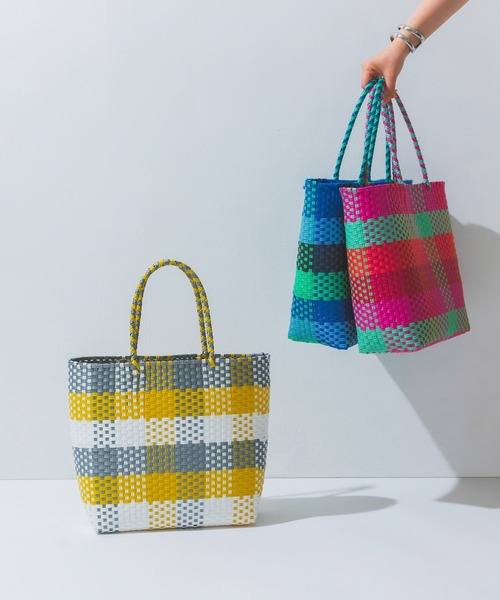 RODE SKO（ロデスコ）の「マルシェバッグ（トートバッグ・レディース・ピンク/イエロー/ブルー・ONE）」の2枚目の写真