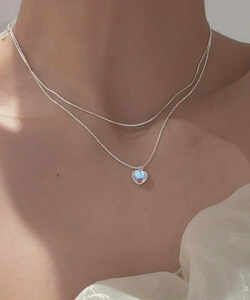 SONA（ソナ）の「SONYUNARA  オーロラハートネックレス（ネックレス・レディース・シルバー・ONE SIZE）」の11枚目の写真