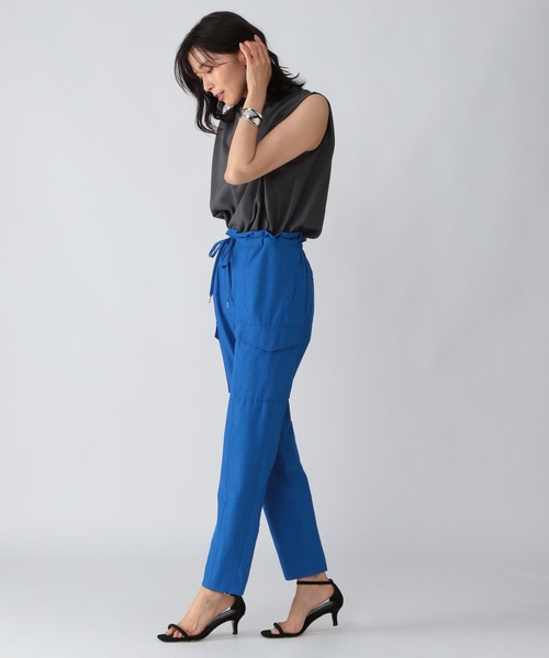 BARNYARDSTORM(バンヤードストーム)の「BARNYARDSTORM / リネンストレッチカーゴパンツ(カーゴパンツ・レディース・カーキ/ブルー/ブラック・0/2/1)」の14枚目の写真