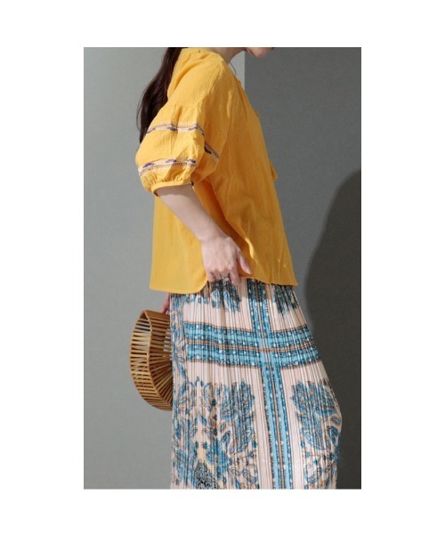 Sawa a la mode(サワアラモード)の「鮮やかビタミンカラーのエスニックブラウス(シャツ/ブラウス・レディース・イエロー/レッド・FREE)」の13枚目の写真