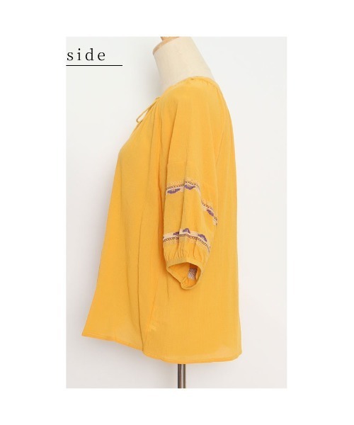 Sawa a la mode(サワアラモード)の「鮮やかビタミンカラーのエスニックブラウス(シャツ/ブラウス・レディース・イエロー/レッド・FREE)」の20枚目の写真
