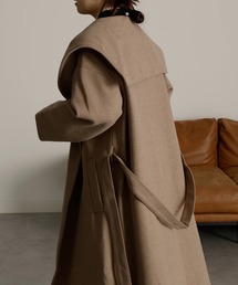 ウール調セーラーカラーオーバーコート