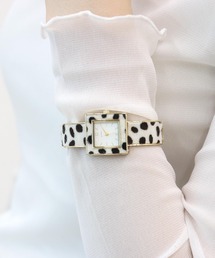 Three Four Time | ハラコ合皮バングルウォッチ　/　時計(アナログ腕時計)