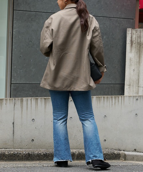 CIAOPANIC TYPY（チャオパニックティピー）の「【セットアップ対応】グレンチェックダブルシャツジャケット（テーラードジャケット・メンズ・ブラウン/グレー・M/L）」の8枚目の写真