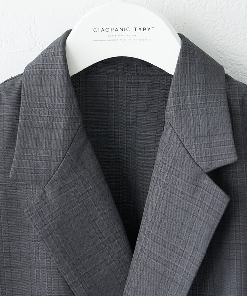 CIAOPANIC TYPY（チャオパニックティピー）の「【セットアップ対応】グレンチェックダブルシャツジャケット（テーラードジャケット・メンズ・ブラウン/グレー・M/L）」の19枚目の写真