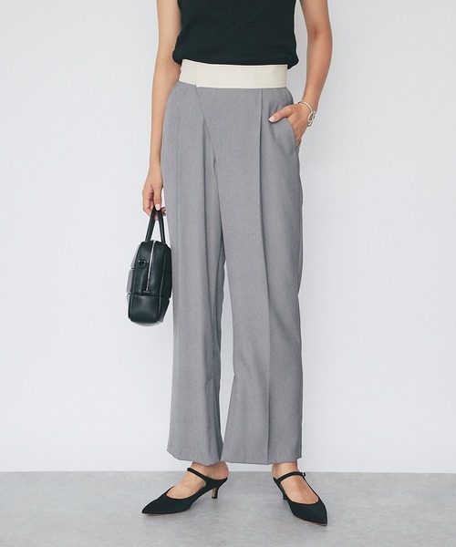 RIVE DROITE（リヴドロワ）の「WEB限定/さらりとした肌触り美脚パンツ（その他パンツ・レディース・グレー/ブラック・FREE）」の2枚目の写真