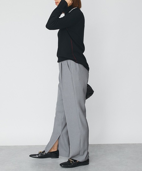 RIVE DROITE（リヴドロワ）の「WEB限定/さらりとした肌触り美脚パンツ（その他パンツ・レディース・グレー/ブラック・FREE）」の18枚目の写真