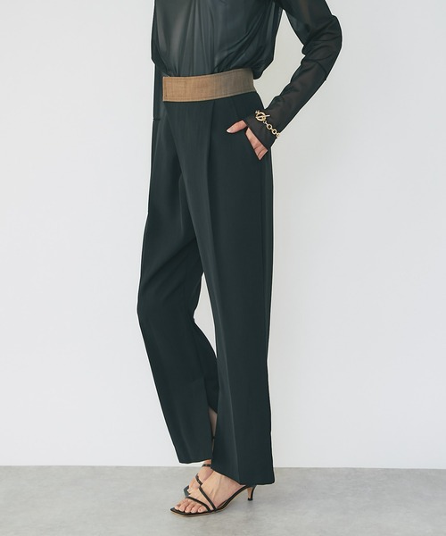 RIVE DROITE（リヴドロワ）の「WEB限定/さらりとした肌触り美脚パンツ（その他パンツ・レディース・グレー/ブラック・FREE）」の12枚目の写真