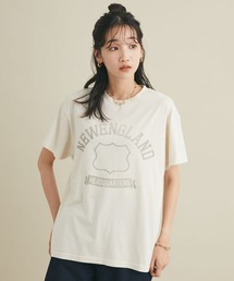 綿レーヨン天竺ベーシックプリントTEE *