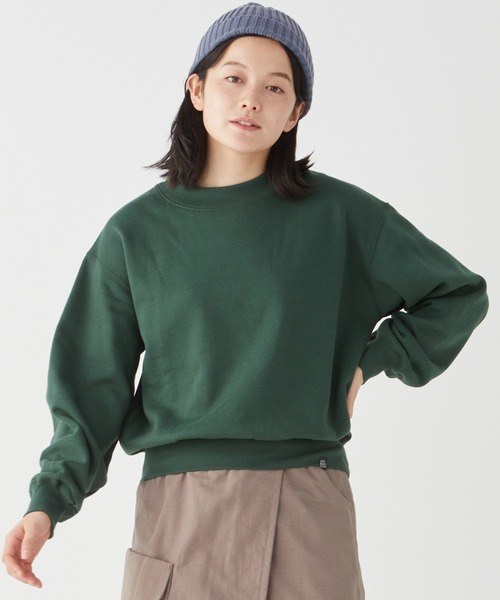 KRIFF MAYER Lady's Collection（クリフメイヤーレディースコレクション）の「速乾裏起毛ボートネック（スウェット・レディース・ベージュ/ネイビー/グリーン/オフホワイト/オリーブ・LARGE/MEDIUM）」の4枚目の写真