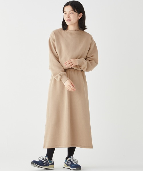 KRIFF MAYER Lady's Collection（クリフメイヤーレディースコレクション）の「速乾裏起毛ボートネック（スウェット・レディース・ベージュ/ネイビー/グリーン/オフホワイト/オリーブ・LARGE/MEDIUM）」の7枚目の写真