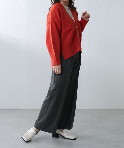 Lui's（ルイス）の「【カタログ掲載アイテム】配色ステッチショートカーディガン（カーディガン/ボレロ・レディース・パープル/オフホワイト/オレンジ/ブラック・FREE）」の19枚目の写真