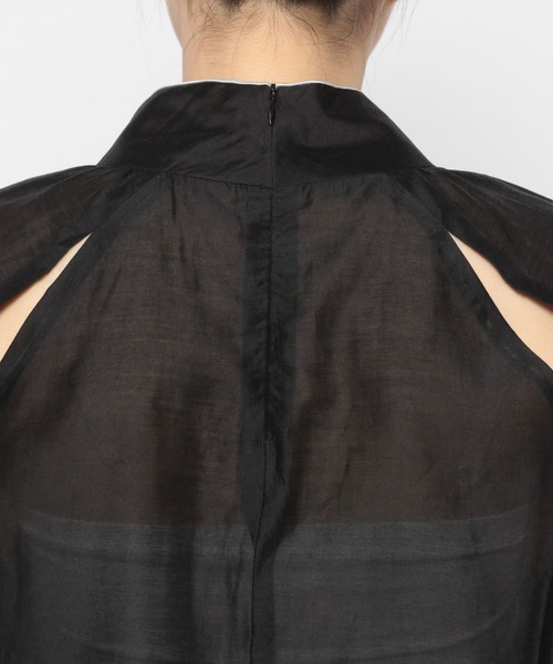 PAGEBOY（ページボーイ）の「CORE / シアーコードハイネックブラウス（シャツ/ブラウス・レディース・ブラック/オフホワイト・FREE）」の19枚目の写真