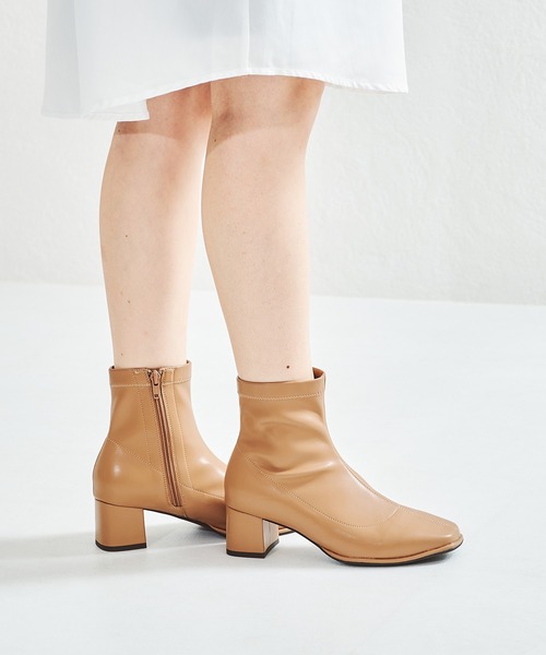 ORiental TRaffic（オリエンタルトラフィック）の「オーバースクエアトゥストレッチブーツ 21416（ブーツ・レディース・ホワイト/ブラック/ブルー/キャメル・LL/S/M/L/3L/SS）」の4枚目の写真