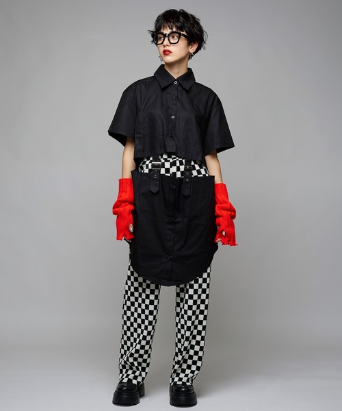 Narcissus（ナルシス）の「【Narcissus】ベルトカットシャツ（シャツ/ブラウス・レディース・ホワイト/ブラック・FREE）」の5枚目の写真