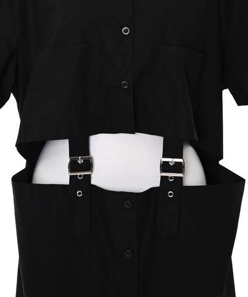 Narcissus（ナルシス）の「【Narcissus】ベルトカットシャツ（シャツ/ブラウス・レディース・ホワイト/ブラック・FREE）」の11枚目の写真