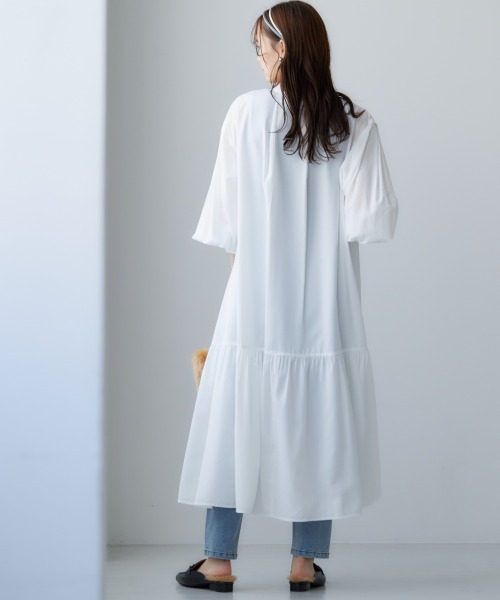 miclat（ミクラ）の「大きいサイズ 袖ボリュームシャツワンピース miclat（ワンピース・レディース・オフホワイト/カーキ・LL/3L/4L/L/5L）」の13枚目の写真