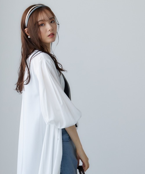 miclat（ミクラ）の「大きいサイズ 袖ボリュームシャツワンピース miclat（ワンピース・レディース・オフホワイト/カーキ・LL/3L/4L/L/5L）」の14枚目の写真